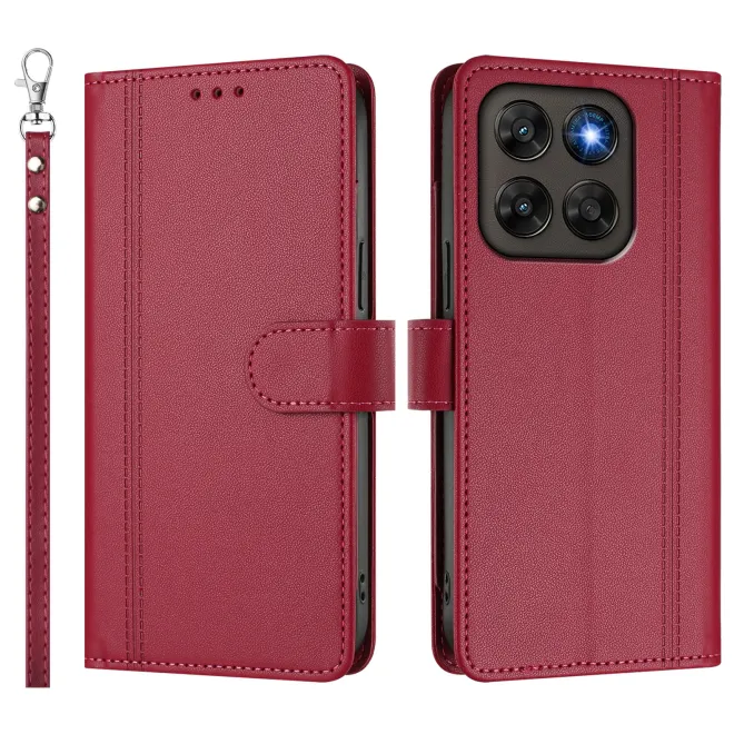 Étui Motorola Moto G77 / G67 avec 9 Emplacements Cartes - Simili Cuir Dragonne