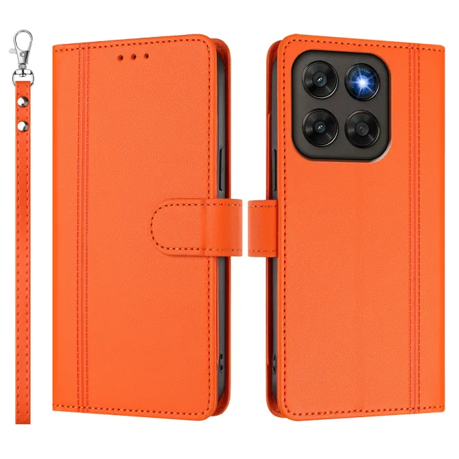 Étui Motorola Moto G77 / G67 avec 9 Emplacements Cartes - Simili Cuir Dragonne