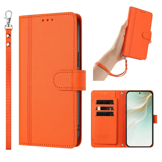 Étui Motorola Moto G77 / G67 avec 9 Emplacements Cartes - Simili Cuir Dragonne
