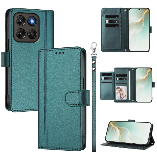Étui Motorola Moto G77 / G67 avec 9 Emplacements Cartes - Simili Cuir Dragonne