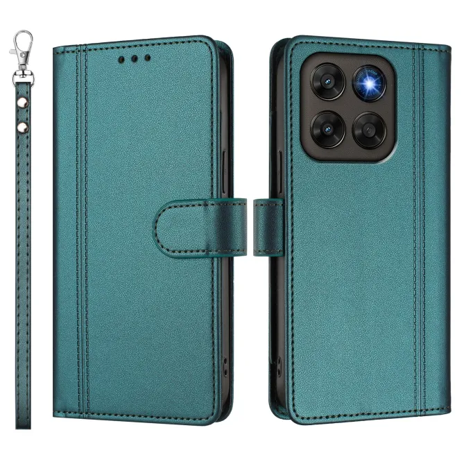 Étui Motorola Moto G77 / G67 avec 9 Emplacements Cartes - Simili Cuir Dragonne