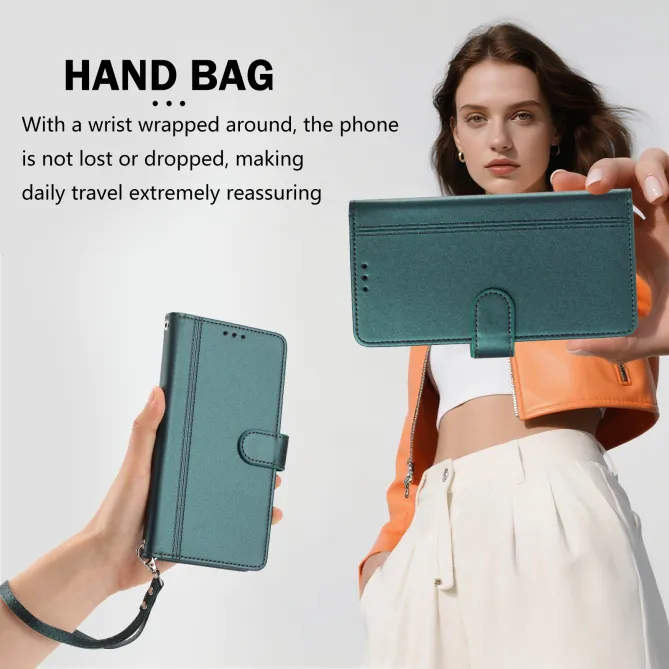 Étui Motorola Moto G77 / G67 avec 9 Emplacements Cartes - Simili Cuir Dragonne