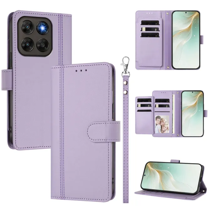 Étui Motorola Moto G77 / G67 avec 9 Emplacements Cartes - Simili Cuir Dragonne