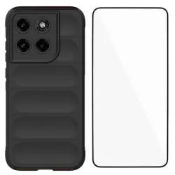 Coque Motorola Moto G67 / G77 Rugged Silicone avec Verre trempé