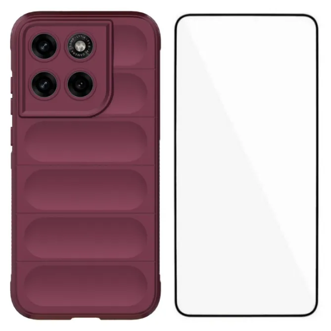 Coque Motorola Moto G67 / G77 Rugged Silicone avec Verre trempé