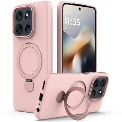Coque Motorola Moto G77 / G67 Anneau Rotatif Magnétique