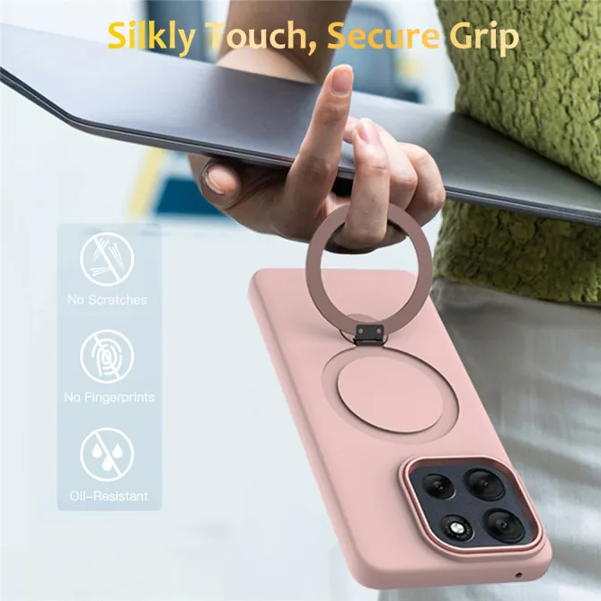 Coque Motorola Moto G77 / G67 Anneau Rotatif Magnétique