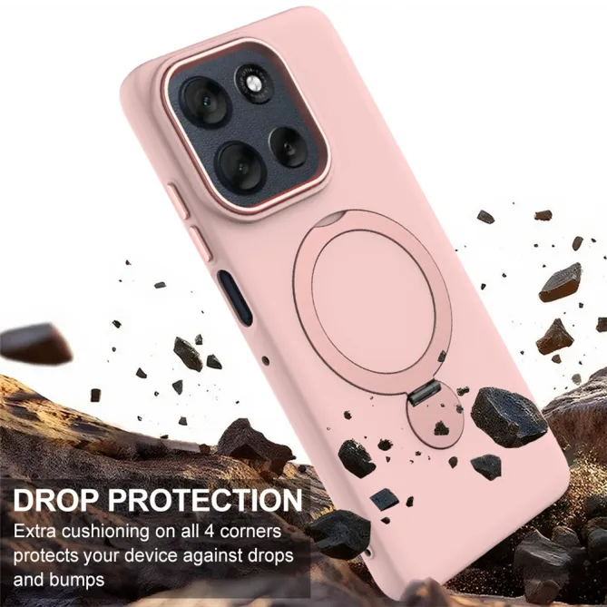 Coque Motorola Moto G77 / G67 Anneau Rotatif Magnétique
