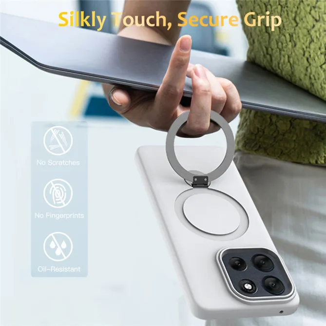 Coque Motorola Moto G77 / G67 Anneau Rotatif Magnétique