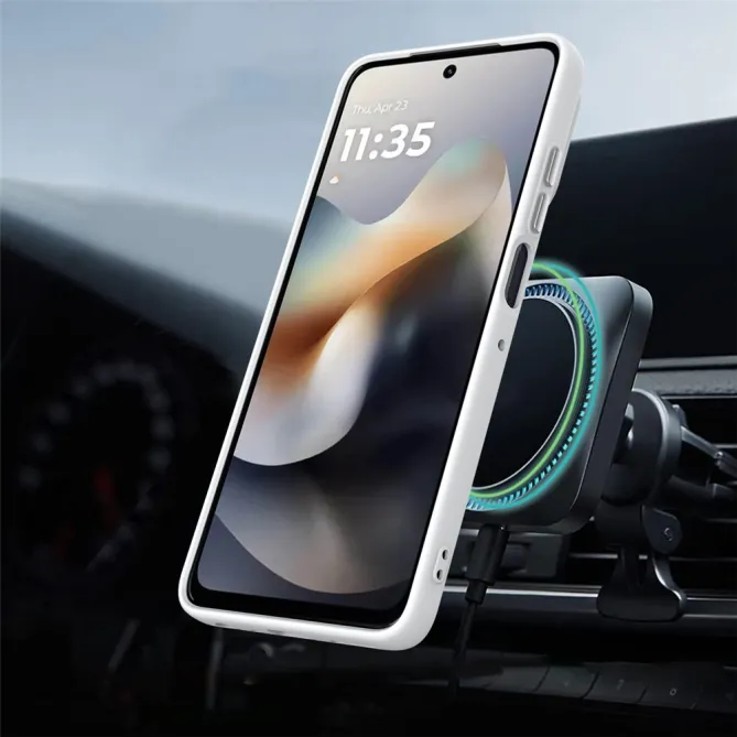 Coque Motorola Moto G77 / G67 Anneau Rotatif Magnétique