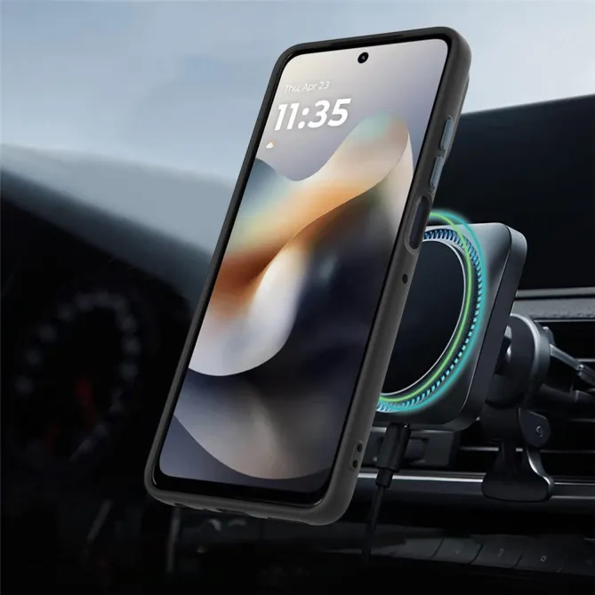 Coque Motorola Moto G77 / G67 Anneau Rotatif Magnétique