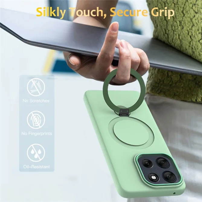 Coque Motorola Moto G77 / G67 Anneau Rotatif Magnétique