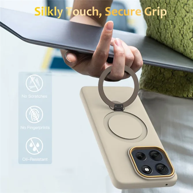 Coque Motorola Moto G77 / G67 Anneau Rotatif Magnétique