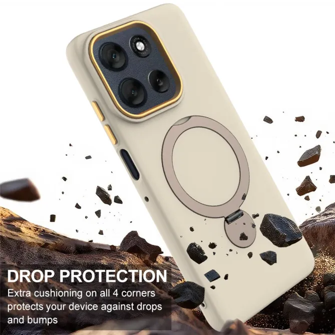 Coque Motorola Moto G77 / G67 Anneau Rotatif Magnétique