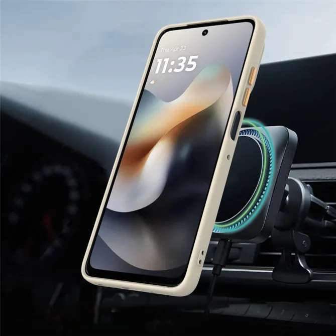 Coque Motorola Moto G77 / G67 Anneau Rotatif Magnétique