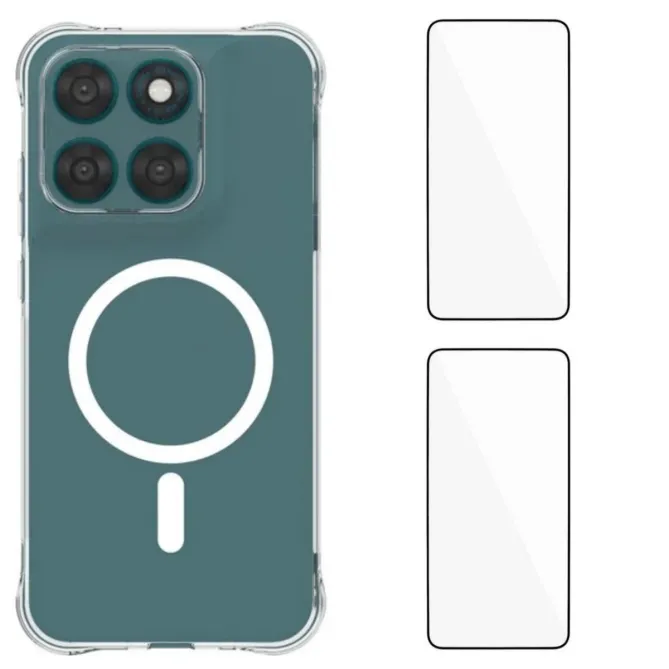 Pack Protection Motorola Moto G67 / G77 Coque Magnétique et Duo de Verres Trempés