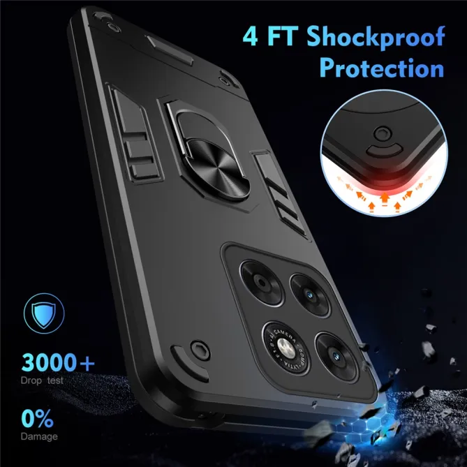 Coque Motorola Moto G67 / G77 Ring Armor Antichoc