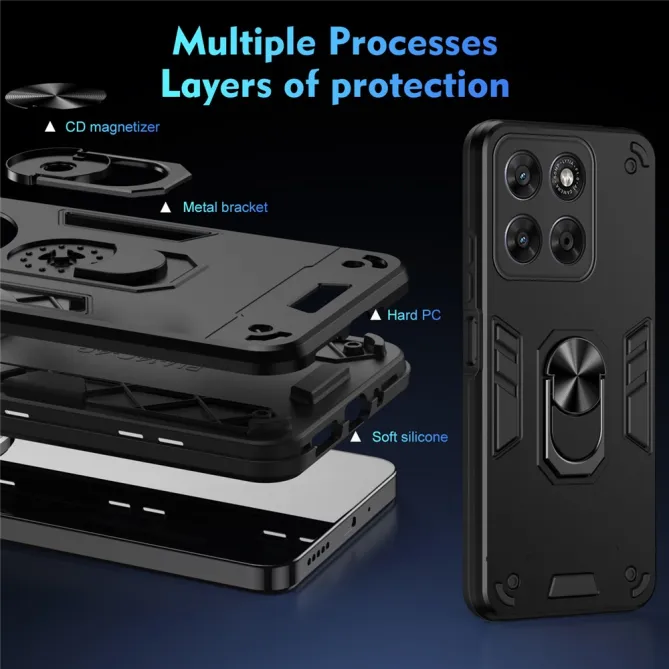 Coque Motorola Moto G67 / G77 Ring Armor Antichoc