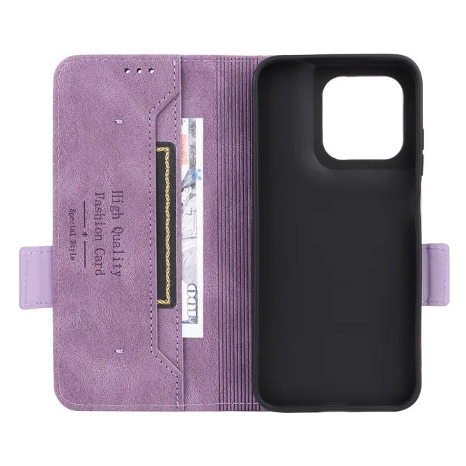 Étui Motorola Moto G67 / G77 Simili Cuir Vintage - Décor Métal