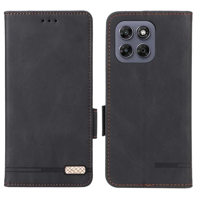 Étui Motorola Moto G67 / G77 Simili Cuir Vintage - Décor Métal
