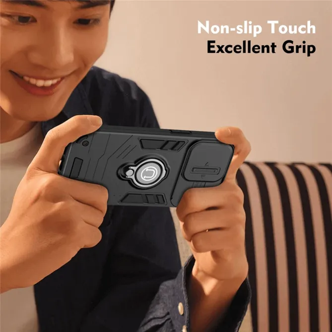 Coque Motorola Moto G67 / G77 Antichoc avec Cache Caméra et Anneau