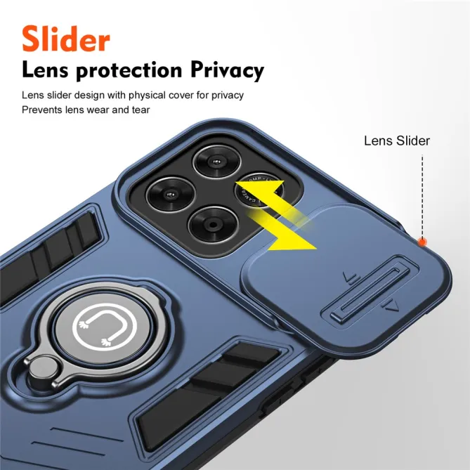 Coque Motorola Moto G67 / G77 Antichoc avec Cache Caméra et Anneau