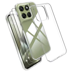 Pack Motorola Moto G67 / G77 Coque Transparente et 2 Verres Trempés