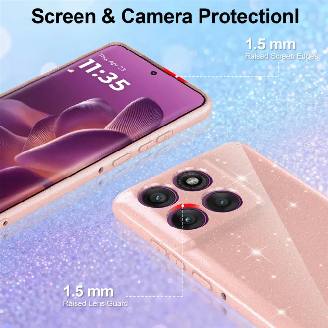Coque Motorola Moto G67 / G77 Pailletée Magnétique avec Dragonne