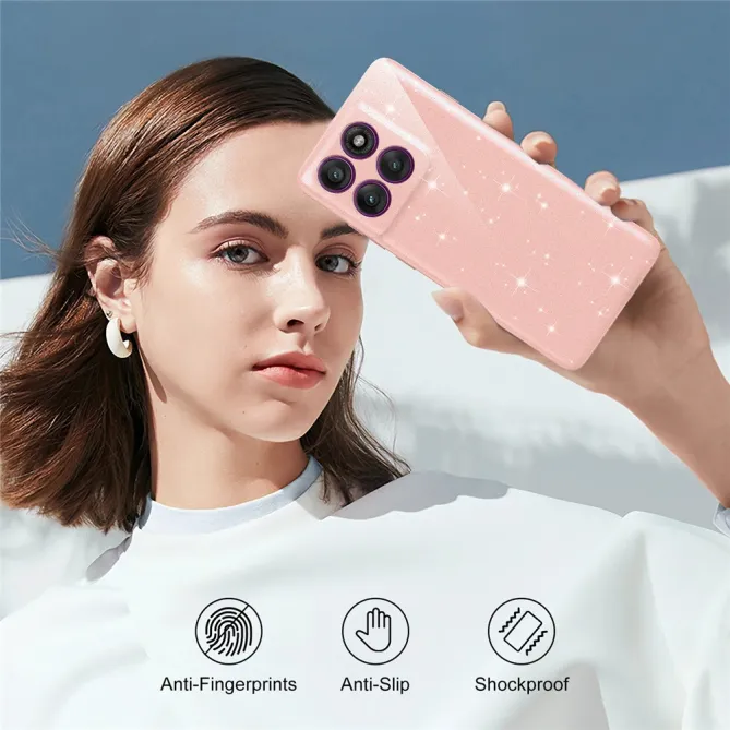 Coque Motorola Moto G67 / G77 Pailletée Magnétique avec Dragonne