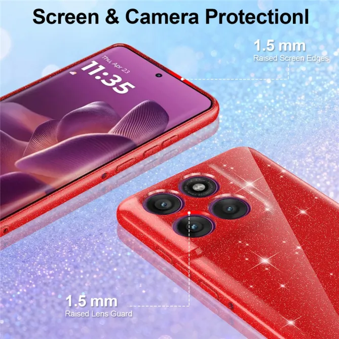 Coque Motorola Moto G67 / G77 Pailletée Magnétique avec Dragonne