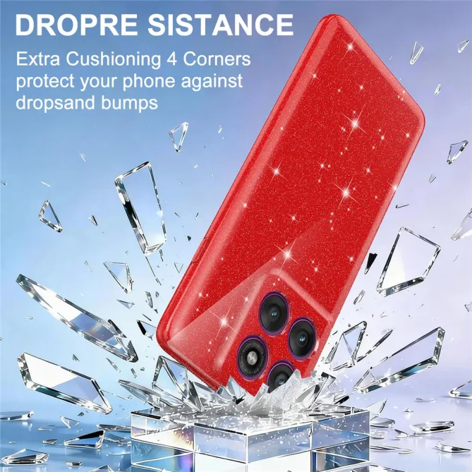 Coque Motorola Moto G67 / G77 Pailletée Magnétique avec Dragonne