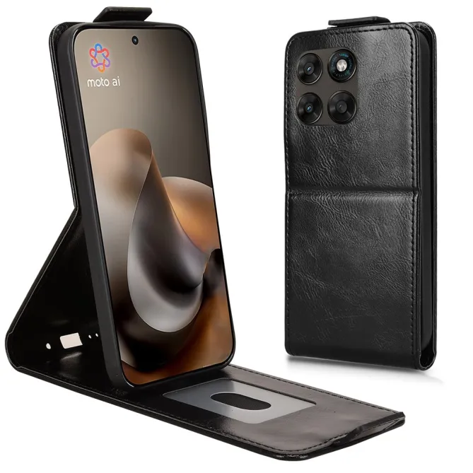 Étui Clapet Vertical Motorola Moto G67 G77 Simili Cuir Magnétique