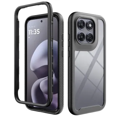 Coque Hybride Antichoc Motorola Moto G67 G77 Dos Transparent TPU PC