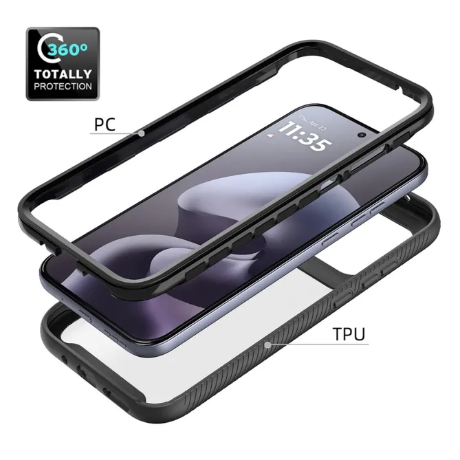 Coque Hybride Antichoc Motorola Moto G67 G77 Dos Transparent TPU PC
