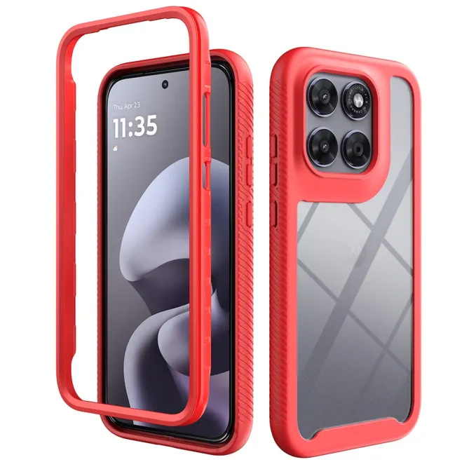 Coque Hybride Antichoc Motorola Moto G67 G77 Dos Transparent TPU PC