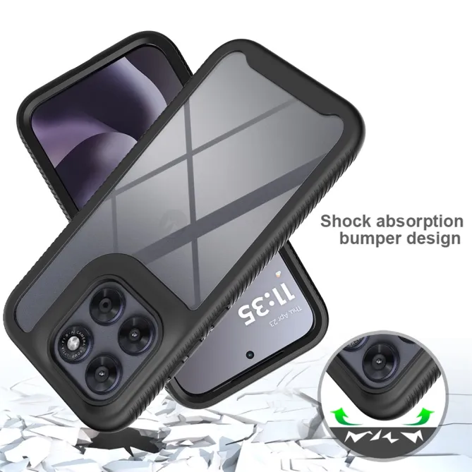 Coque Hybride Antichoc Motorola Moto G67 G77 Dos Transparent TPU PC