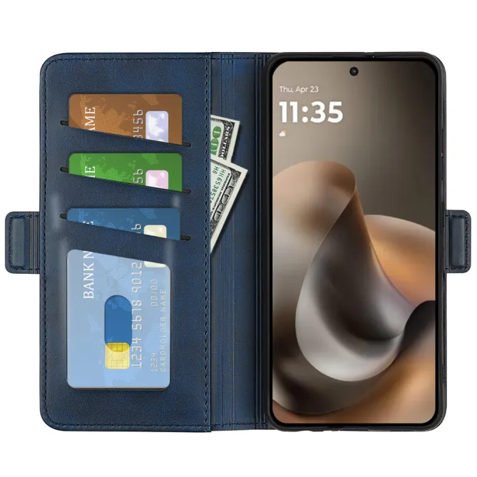 Housse Motorola Moto G67 / G77 simili cuir mat portefeuille