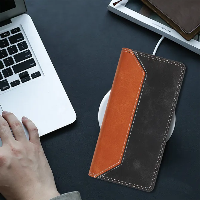 Housse Motorola Moto G77 / G67 Simili Cuir Bicolore Porte-Cartes