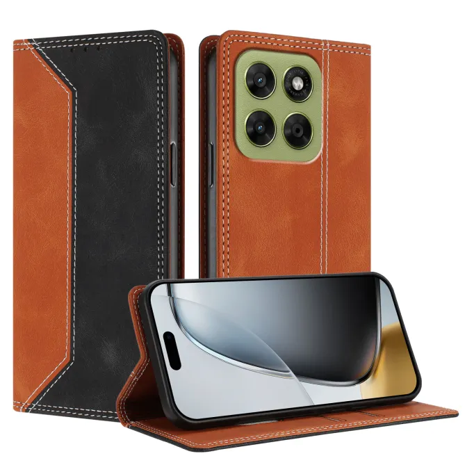 Housse Motorola Moto G77 / G67 Simili Cuir Bicolore Porte-Cartes