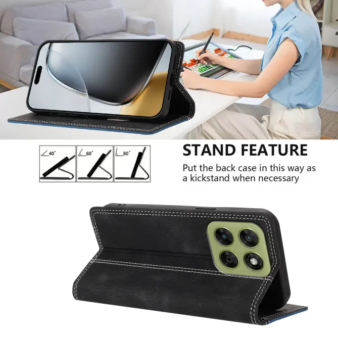 Housse Motorola Moto G77 / G67 Simili Cuir Bicolore Porte-Cartes