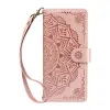 Housse Mandala Gaufrée Motorola Moto G77 G67 Simili Cuir Porte-Cartes