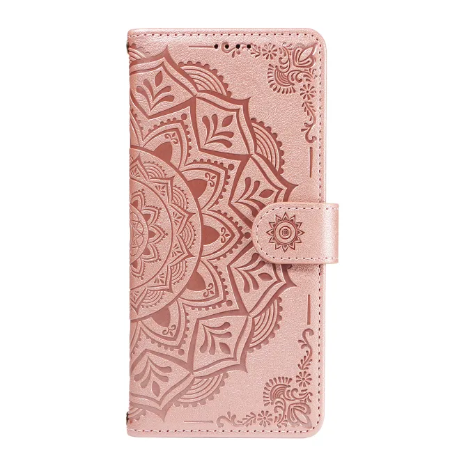 Housse Mandala Gaufrée Motorola Moto G77 G67 Simili Cuir Porte-Cartes