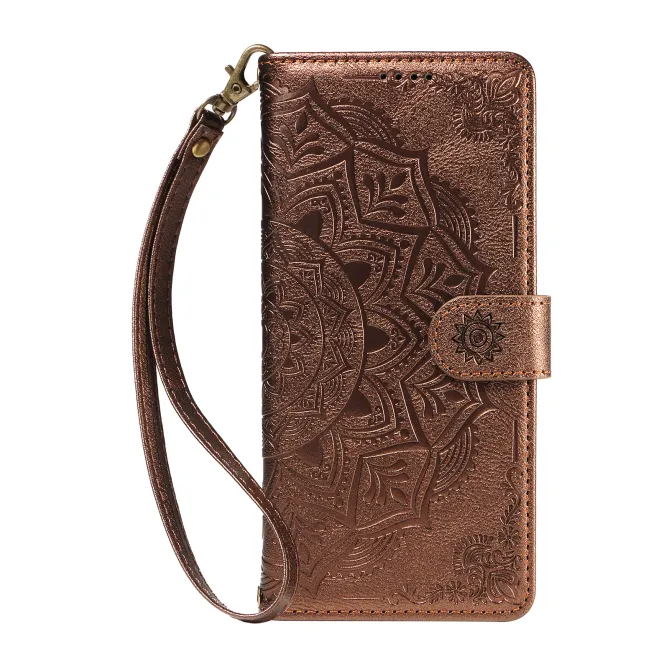 Housse Mandala Gaufrée Motorola Moto G77 G67 Simili Cuir Porte-Cartes