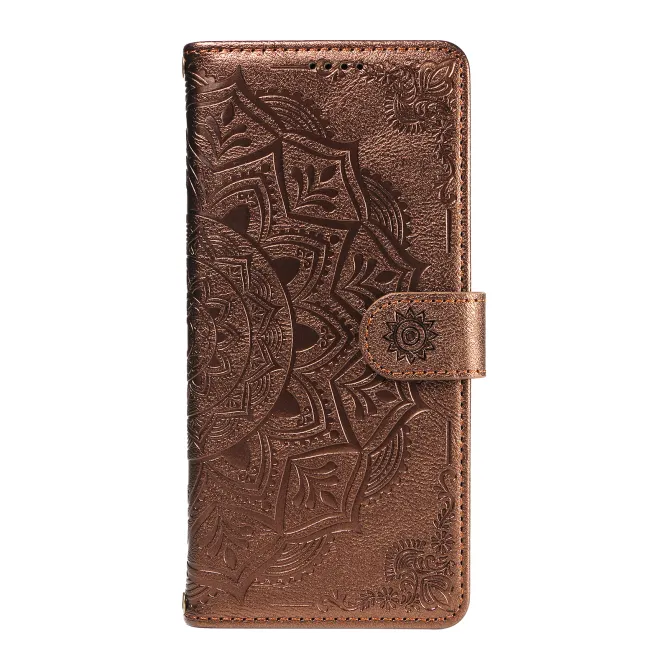 Housse Mandala Gaufrée Motorola Moto G77 G67 Simili Cuir Porte-Cartes