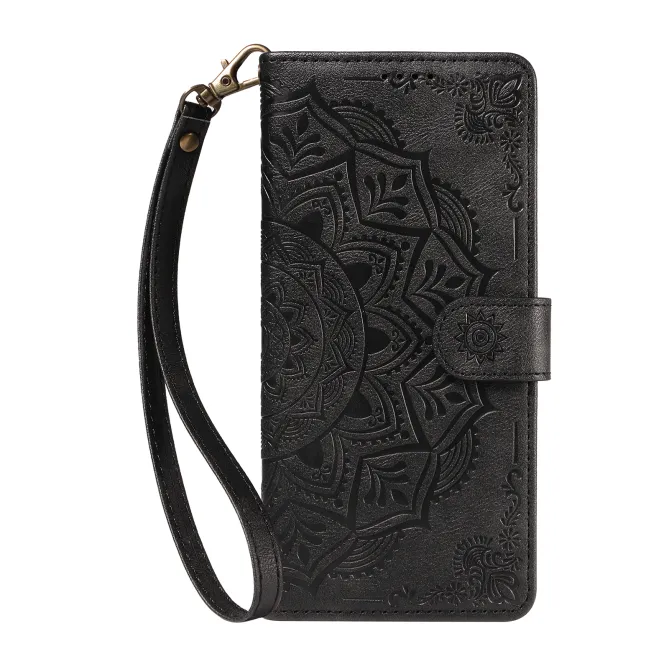 Housse Mandala Gaufrée Motorola Moto G77 G67 Simili Cuir Porte-Cartes