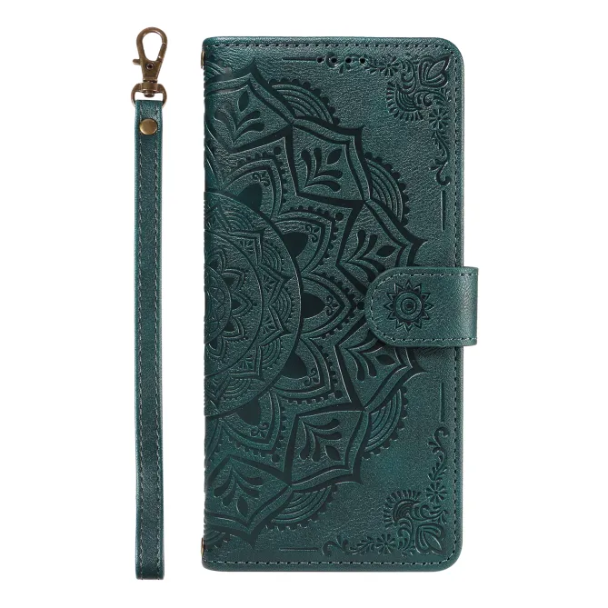 Housse Mandala Gaufrée Motorola Moto G77 G67 Simili Cuir Porte-Cartes