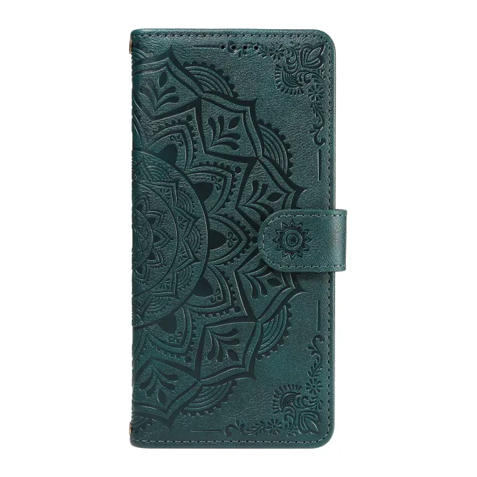 Housse Mandala Gaufrée Motorola Moto G77 G67 Simili Cuir Porte-Cartes