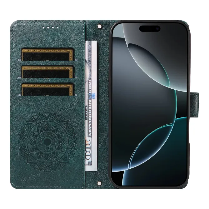 Housse Mandala Gaufrée Motorola Moto G77 G67 Simili Cuir Porte-Cartes