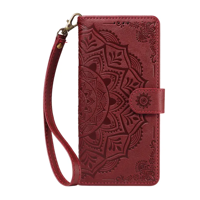 Housse Mandala Gaufrée Motorola Moto G77 G67 Simili Cuir Porte-Cartes