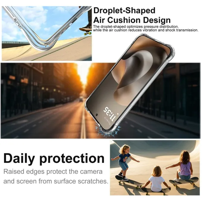 Coque Motorola Moto G77 / G67 Transparente Antichoc Airbag - Œillet pour Dragonne
